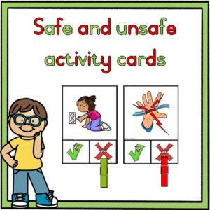 Safe and unsafe activity cards - Veilige en onveilige aktiwiteitskaarte